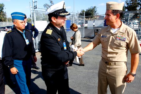 US Navy 101026-N-8863V-028 Nineteen foreign naval attaches toured NSWC Corona, the Navy's newest federal lab photo