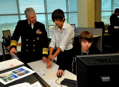 US Navy 101102-N-8273J-037 Chief of Naval Operations (CNO) Adm. Gary Roughead tours Dubiski Career High School photo