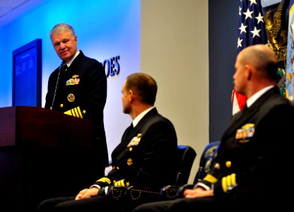 US Navy 101103-N-8273J-015 Chief of Naval Operations (CNO) Adm. Gary Roughead delivers remarks during the Vice Adm. James B. Stockdale Leadership A