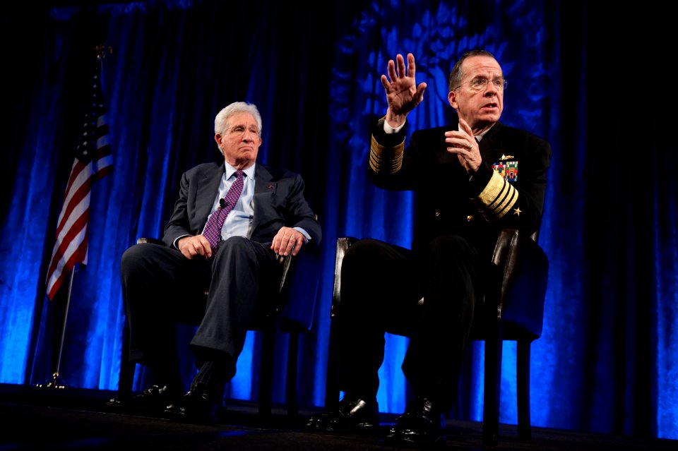 US Navy 101104-N-0696M-031 Chairman of the Joint Chiefs of Staff Adm. Mike Mullen, and Richard H. Solomon, president of the U.S. Institute of Peace