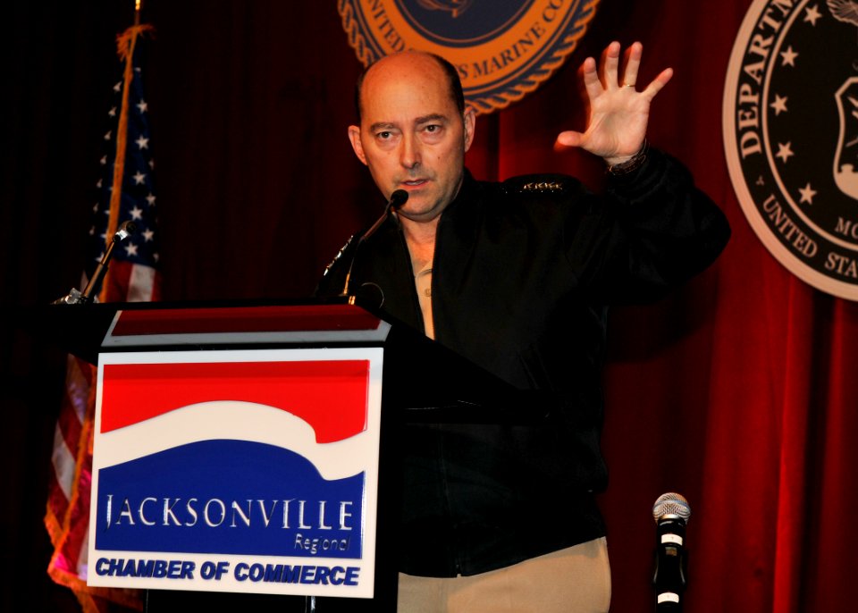 US Navy 101108-N-8102J-006 Adm. James G. Stavridis, Commander of U.S. European Command and NATO Supreme Allied Commander, Europe, addresses attende