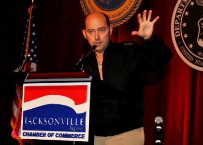 US Navy 101108-N-8102J-006 Adm. James G. Stavridis, Commander of U.S. European Command and NATO Supreme Allied Commander, Europe, addresses attende