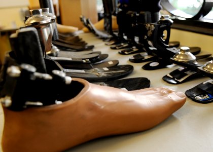 US Navy 101112-N-7214P-006 A variety of custom carbon technology prosthetic feet are made in the prosthetic laboratory at Naval Medical Center San