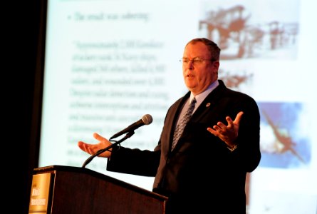 US Navy 101108-N-7676W-064 Undersecretary of the Navy Robert O. Work presents the keynote address to more than 1500 attendees of the Office of Nava