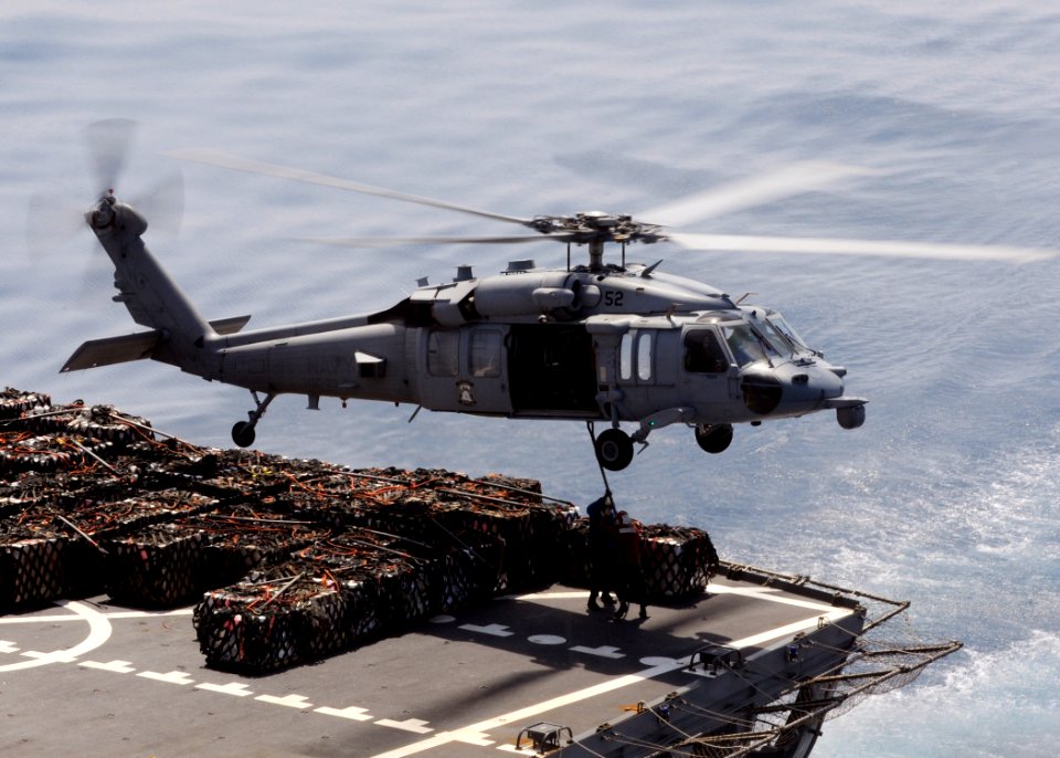 US Navy 101119-N-3729D-050 Sailors aboard the Military Sealift Command fleet replenishment oiler USNS Pecos (T-AO 197)