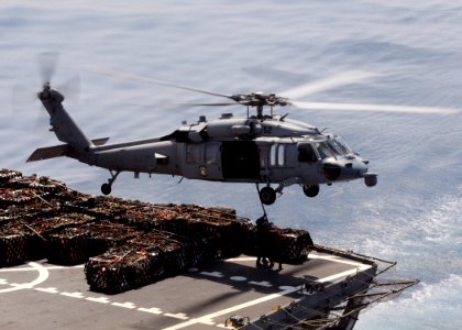 US Navy 101119-N-3729D-050 Sailors aboard the Military Sealift Command fleet replenishment oiler USNS Pecos (T-AO 197)
