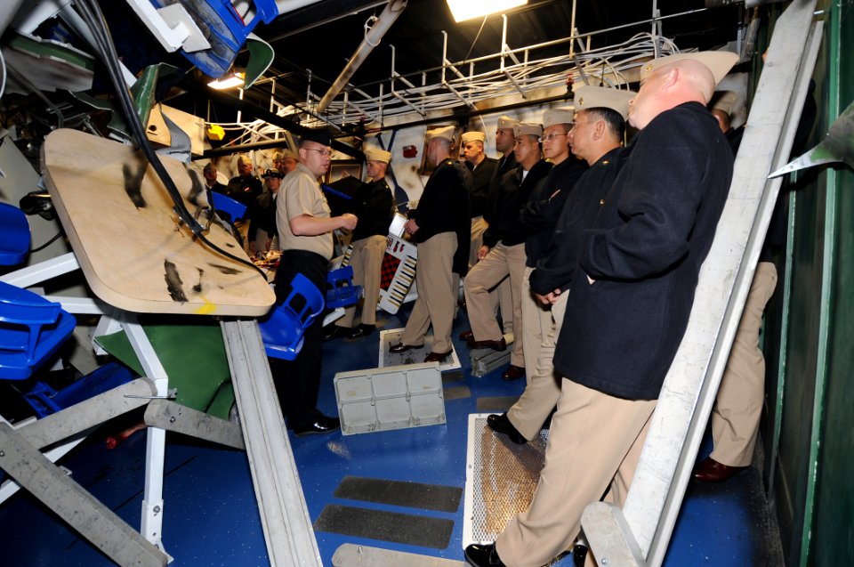 US Navy 101117-N-8848T-857 Trayer is the training platform that provides recruits with their final test, Battle Stations 21, before graduating from