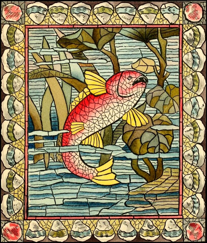 Mosaic vintage stained glass