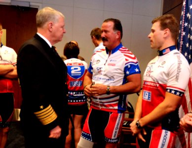 US Navy 101121-N-8273J-059 Chief of Naval Operations (CNO) Adm. Gary Roughead speaks with participants of the Ride 2 Recovery program