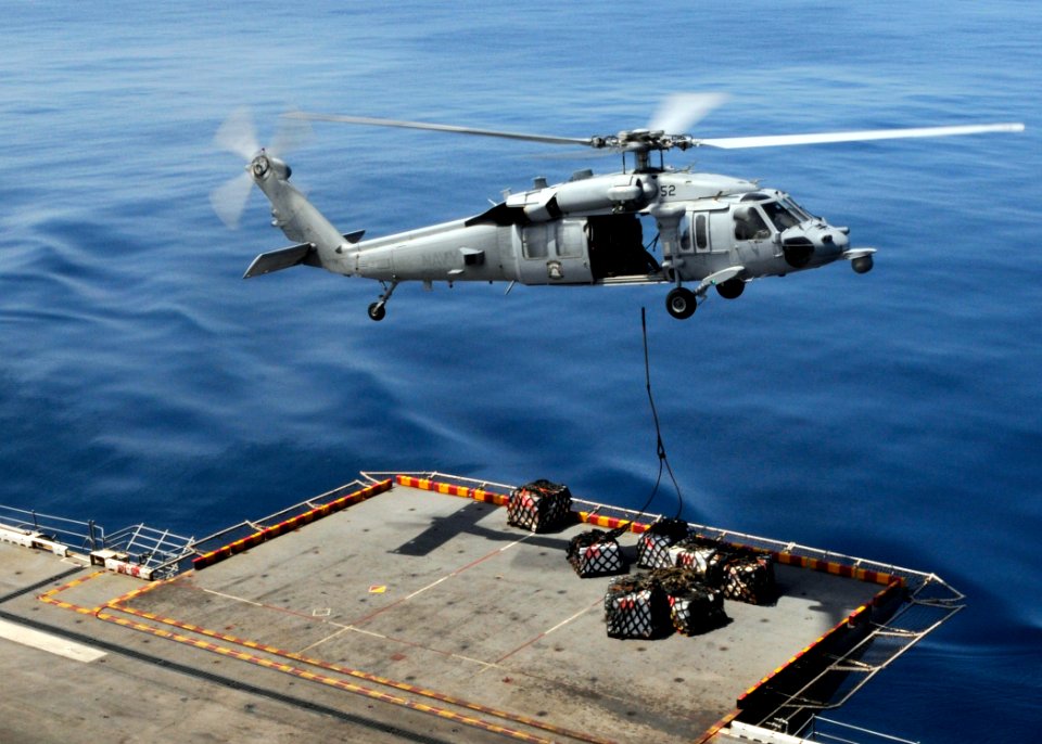 US Navy 101119-N-3729D-033 Helicopter assigned to the Wild Cards of Helicopter Sea Combat Squadron (HSC) 23 embarked aboard the amphibious assault