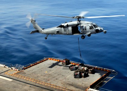 US Navy 101119-N-3729D-033 Helicopter assigned to the Wild Cards of Helicopter Sea Combat Squadron (HSC) 23 embarked aboard the amphibious assault