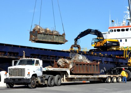 US Navy 101122-N-8241M-014 The cargo ship MV Sydney Marie takes on scrap metal at Naval Station Guantanamo Bay, Cuba