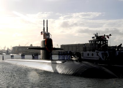 US Navy 101202-N-3560G-001 USS Jacksonville (SSN 699) returns to Joint Base Pearl Harbor-Hickam after completing a scheduled deployment to the west