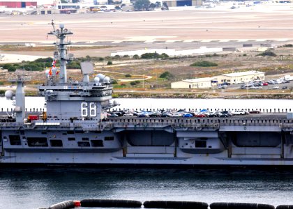 US Navy 101206-N-5694F-040 The aircraft carrier USS Nimitz (CVN 68) departs Naval Air Station North Island