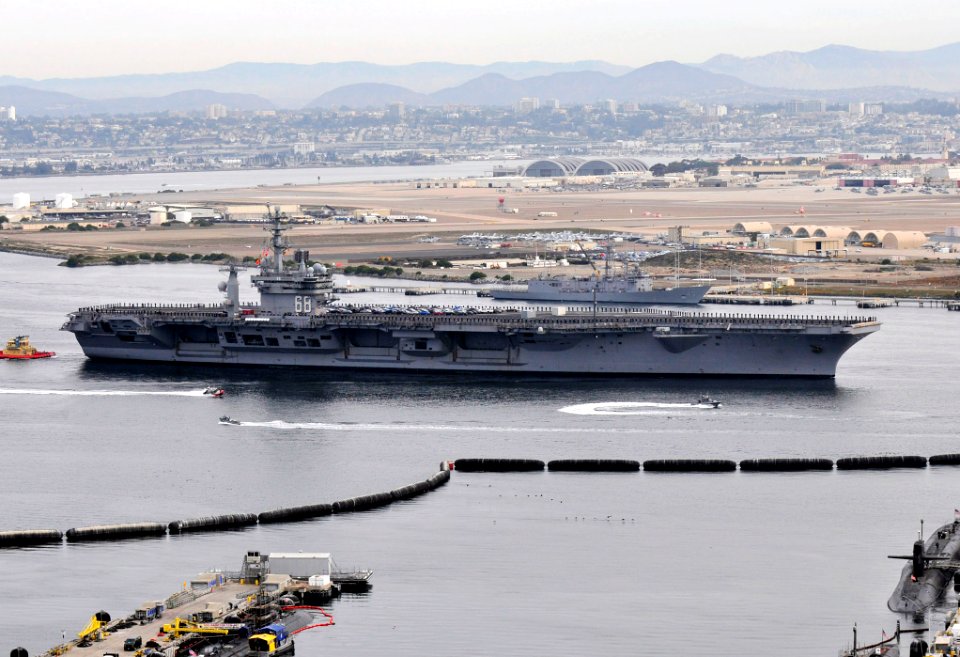 US Navy 101206-N-5694F-032 The aircraft carrier USS Nimitz (CVN 68) departs Naval Air Station North Island