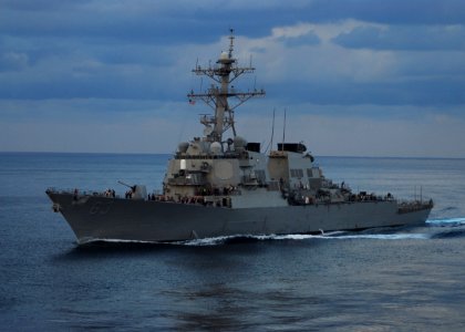 US Navy 101207-N-2218S-012 The guided-missile destroyer USS Stethem (DDG 63) is underway in the East China Sea
