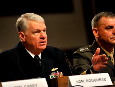 US Navy 101203-N-8273J-113 Chief of Naval Operations (CNO) Adm. Gary Roughead testifies before the Senate Armed Services Committee about the Compre