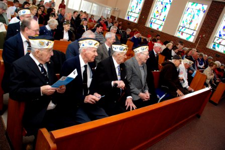 US Navy 101207-N-1251W-003 Seven survivors of the Dec. 7, 1941 Japanese attack on Pearl Harbor are honored for their service during a Pearl Harbor