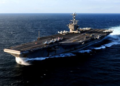 US Navy 101206-N-5538K-395 The aircraft carrier USS George Washington (CVN 76) transits the East China Sea