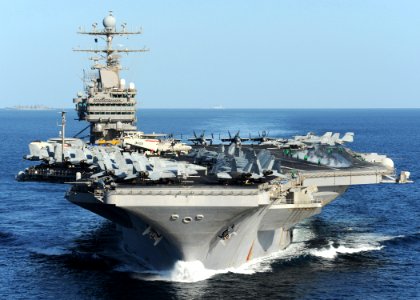 US Navy 101210-N-1261P-081 USS Abraham Lincoln (CVN 72) underway in the Arabian Sea in support of Operation Enduring Freedom photo