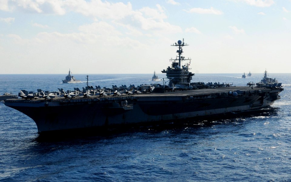 US Navy 101210-N-5538K-020 The aircraft carrier USS George Washington (CVN 73) is underway during Keen Sword 2011