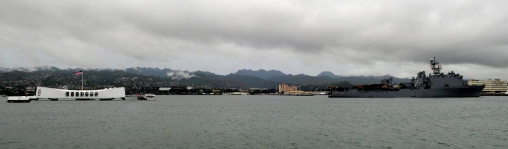 US Navy 101210-N-3666S-001 USS Pearl Harbor (LSD 52) departs Joint Base Pearl Harbor-Hickam