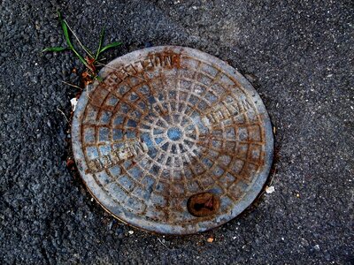 Cover metal sewer photo
