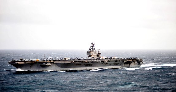US Navy 101210-N-6003P-088 The aircraft carrier USS Harry S. Truman (CVN 75) is underway in the Mediterranean Sea