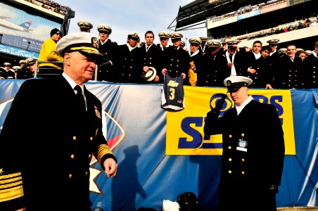 US Navy 101211-N-8273J-164 Chief of Naval Operations (CNO) Adm. Gary Roughead attends the 111th annual Army-Navy football game at Lincoln Financial
