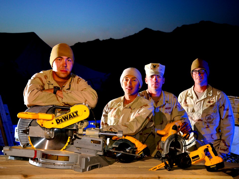 US Navy 101213-N-6436W-142 Seabees pose for a group portrait