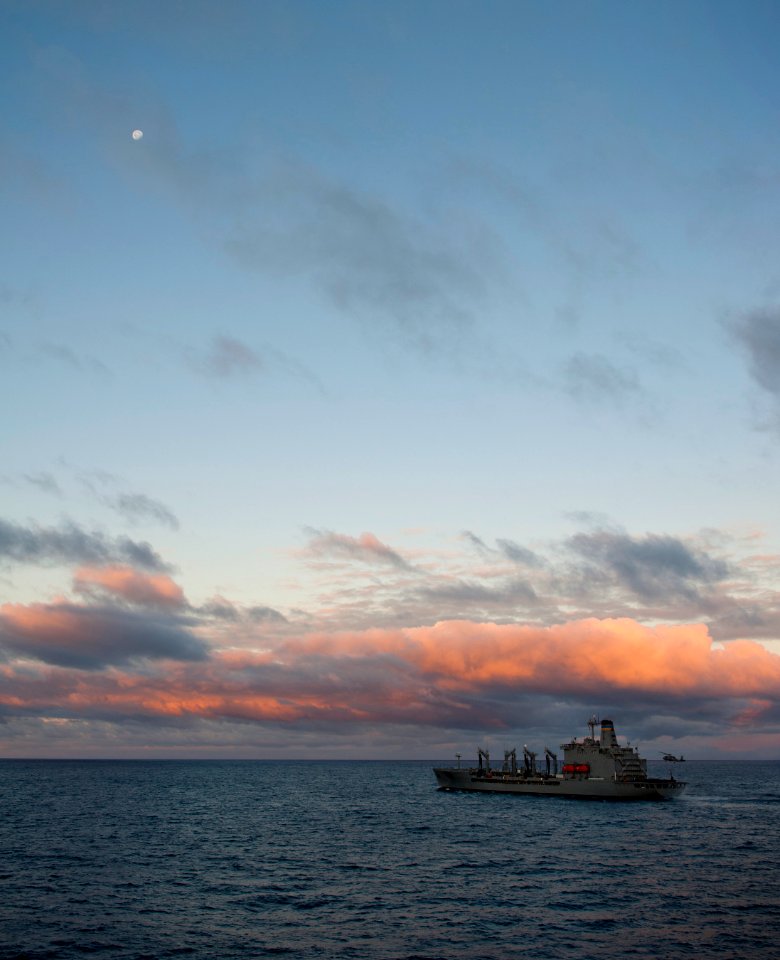 US Navy 101224-N-7981E-032 The Military Sealift Command fleet replenishment oiler USNS Henry J. Kaiser (T-AO 187) is underway at dawn