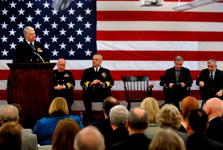 US Navy 110124-N-8273J-068 Chief of Naval Operations (CNO) Adm. Gary Roughead delivers the keynote address at the opening ceremony of the Wheeler C