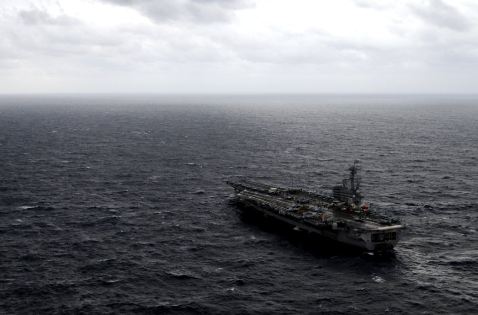 US Navy 110125-N-6632S-234 The aircraft carrier USS George H.W. Bush (CVN 77) is underway in the Atlantic Ocean conducting a composite training uni