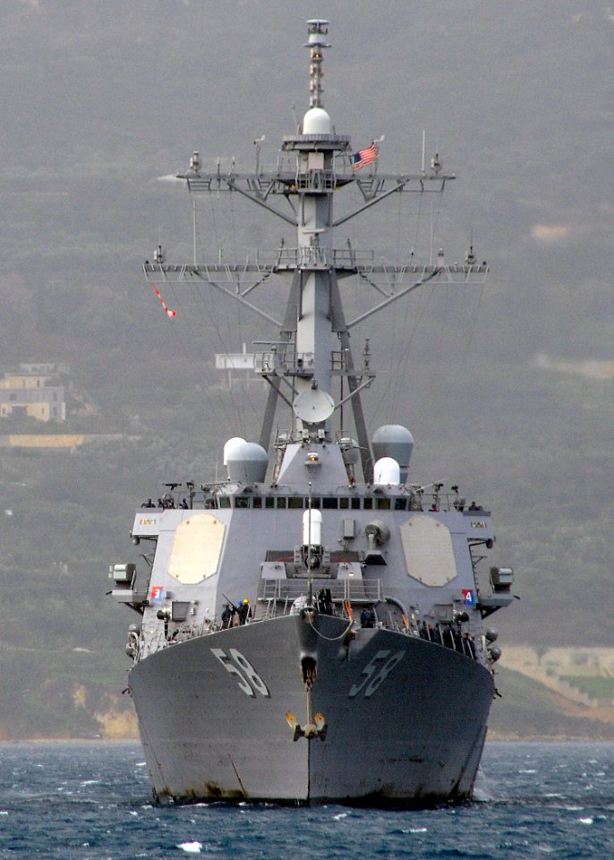 US Navy 110128-N-0780F-022 USS Laboon (DDG 58) arrives in Souda Bay, Greece, for a routine port visit