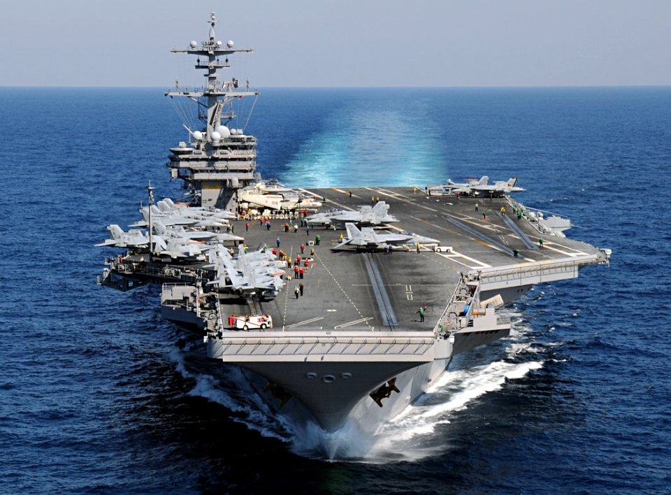 US Navy 110129-N-3885H-179 USS George H.W. Bush (CVN 77) is underway in the Atlantic Ocean