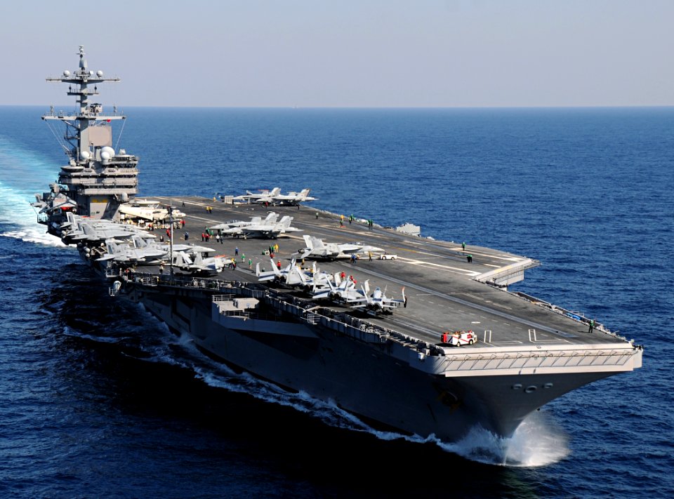 US Navy 110129-N-3885H-187 USS George H.W. Bush (CVN 77) is underway in the Atlantic Ocean