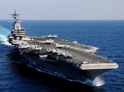 US Navy 110129-N-3885H-187 USS George H.W. Bush (CVN 77) is underway in the Atlantic Ocean