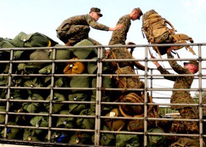 US Navy 110208-N-5538K-053 Marines load sea bags during exercise Cobra Gold 2011