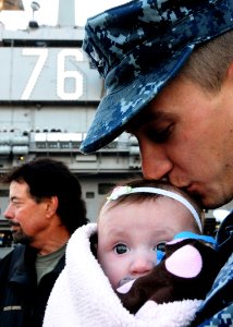 US Navy 110202-N-3178C-089 Aviation Boatswain's Mate (Handling) 3rd Class Daniel Rawson, assigned to the aircraft carrier USS Ronald Reagan (CVN 76
