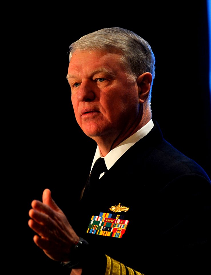 US Navy 110210-N-8273J-075 Chief of Naval Operations (CNO) Adm. Gary Roughead delivers remarks and answers questions during the 32nd Aerospace-Defe