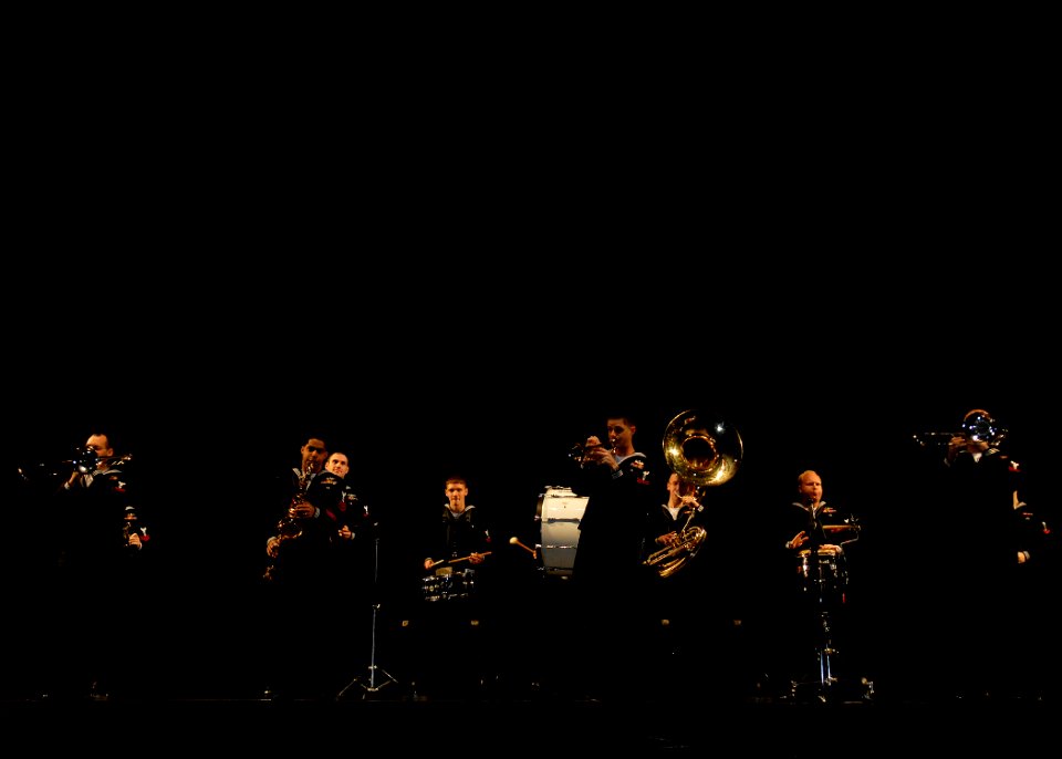 US Navy 110211-N-MU720-011 The U.S. 7th Fleet Orient Express Brass band conducts a sound check in the Kanagawa Prefecture Assembly Hall before a pe