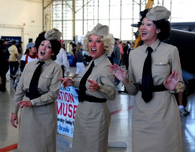 US Navy 110212-N-3659B-149 World War II-era reenactors performa during the Centennial of Naval Aviation Open House and Parade of Flight photo