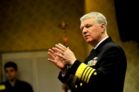US Navy 110216-N-8273J-017 Chief of Naval Operations (CNO) Adm. Gary Roughead delivers remarks during the Aviation Weekly Aerospace and Defense Tec