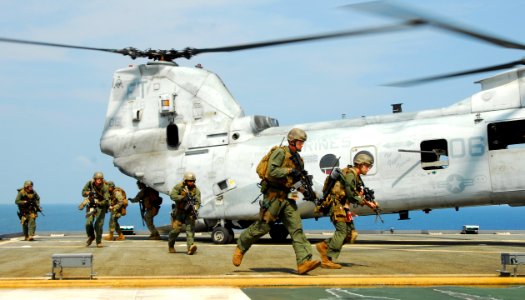 US Navy 110217-N-8607R-024 Marines assigned to the Force Reconnaissance Platoon of the 31st Marine Expeditionary Unit (31st MEU) photo