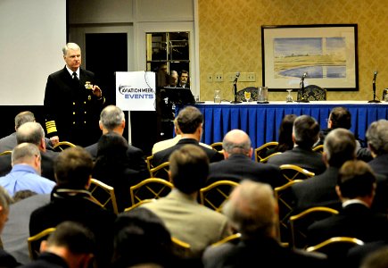 US Navy 110216-N-8273J-007 Chief of Naval Operations (CNO) Adm. Gary Roughead delivers remarks during the Aviation Weekly Aerospace and Defense Tec