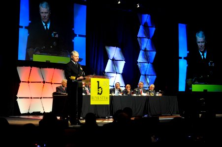 US Navy 110218-N-ZB612-086 Chief of Naval Operations (CNO) Adm. Gary Roughead delivers the keynote address at the 2011 Black Engineer of the Year A