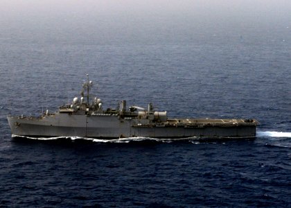 US Navy 110216-N-3154P-367 The amphibious transport dock ship USS Ponce (LPD 15) is underway in the U.S. 5th fleet area of responsibility