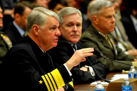 US Navy 110301-N-ZB612-038 Navy leadership testify before the House Armed Services Committee
