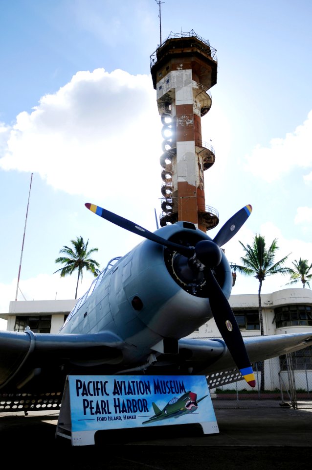 US Navy 110225-N-WP746-001 The Pacific Aviation Museum officially began the $7.5 million stabilization of the historic Ford Island Control Tower wi