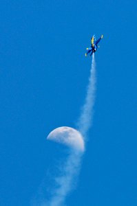 US Navy 110312-N-BT887-076 An F-A-18 Hornet assigned to the U.S. Navy flight demonstration squadron, the Blue Angels, performs during the 2011 Nava